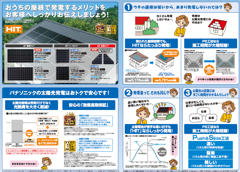 住まいる家電いのうえ太陽光発電_ソーラーパネルパナソニックHIT